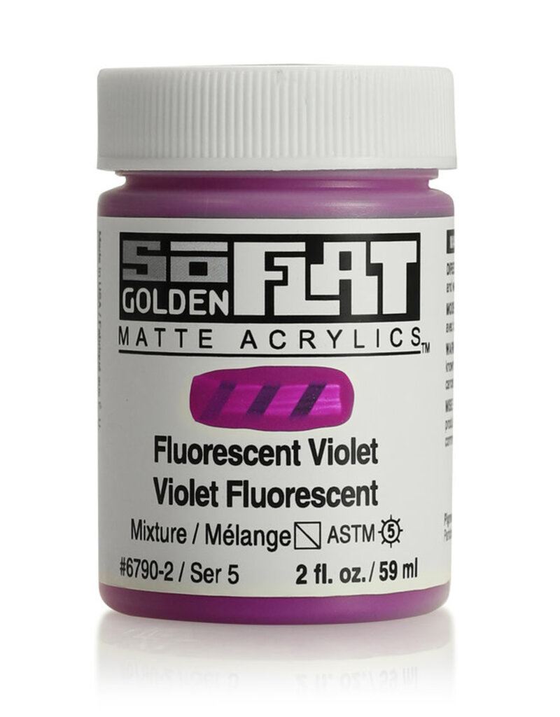 Golden SoFlat Matte Acrylics (2oz) Fluorescent Violet