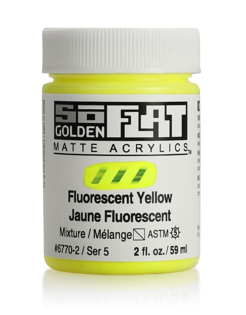 Golden SoFlat Matte Acrylics (2oz) Fluorescent Yellow