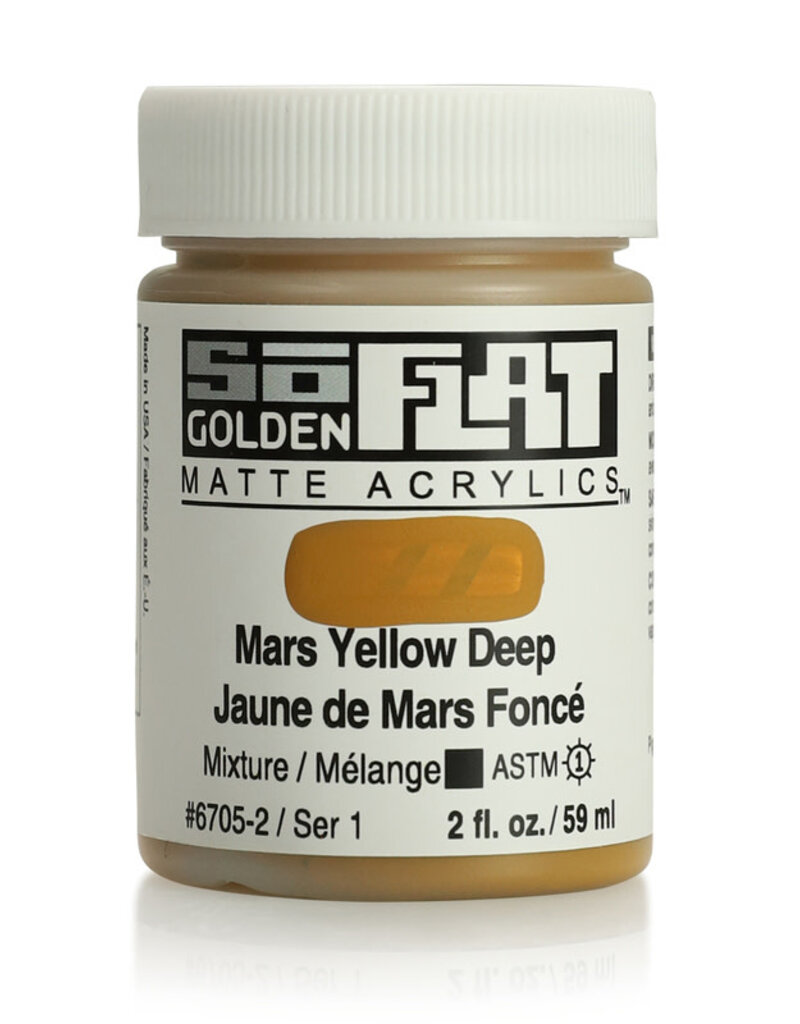 Golden SoFlat Matte Acrylics (2oz) Mars Yellow Deep