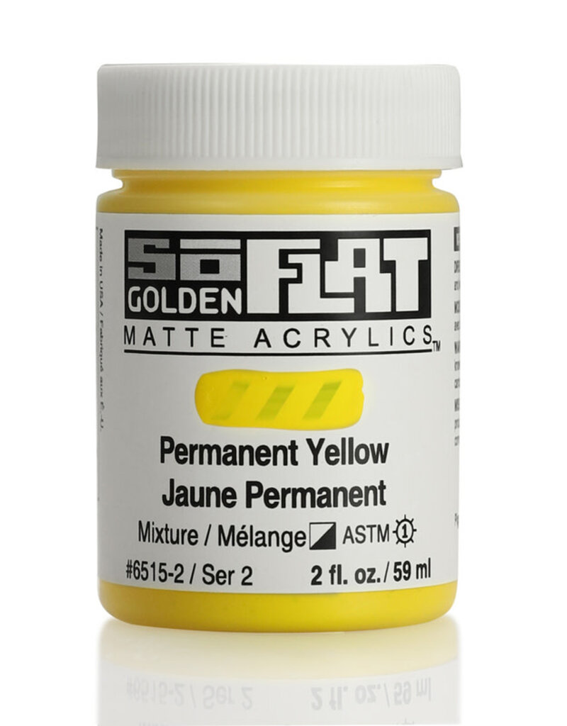 Golden SoFlat Matte Acrylics (2oz) Permanent Yellow
