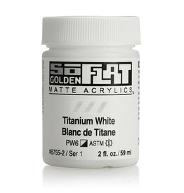 Golden SoFlat Matte Acrylics (2oz) Titanium White