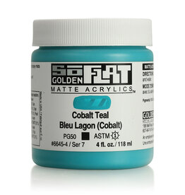 Golden SoFlat Matte Acrylics (4oz) Cobalt Teal