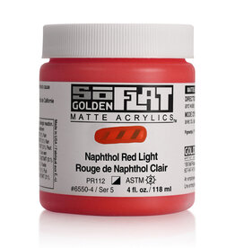 Golden SoFlat Matte Acrylics (4oz) Naphthol Red Light