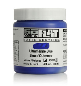 Golden SoFlat Matte Acrylics (4oz) Ultramarine Blue