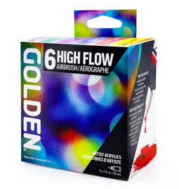 Golden High Flow Acrylic  6-Color Airbrush Set