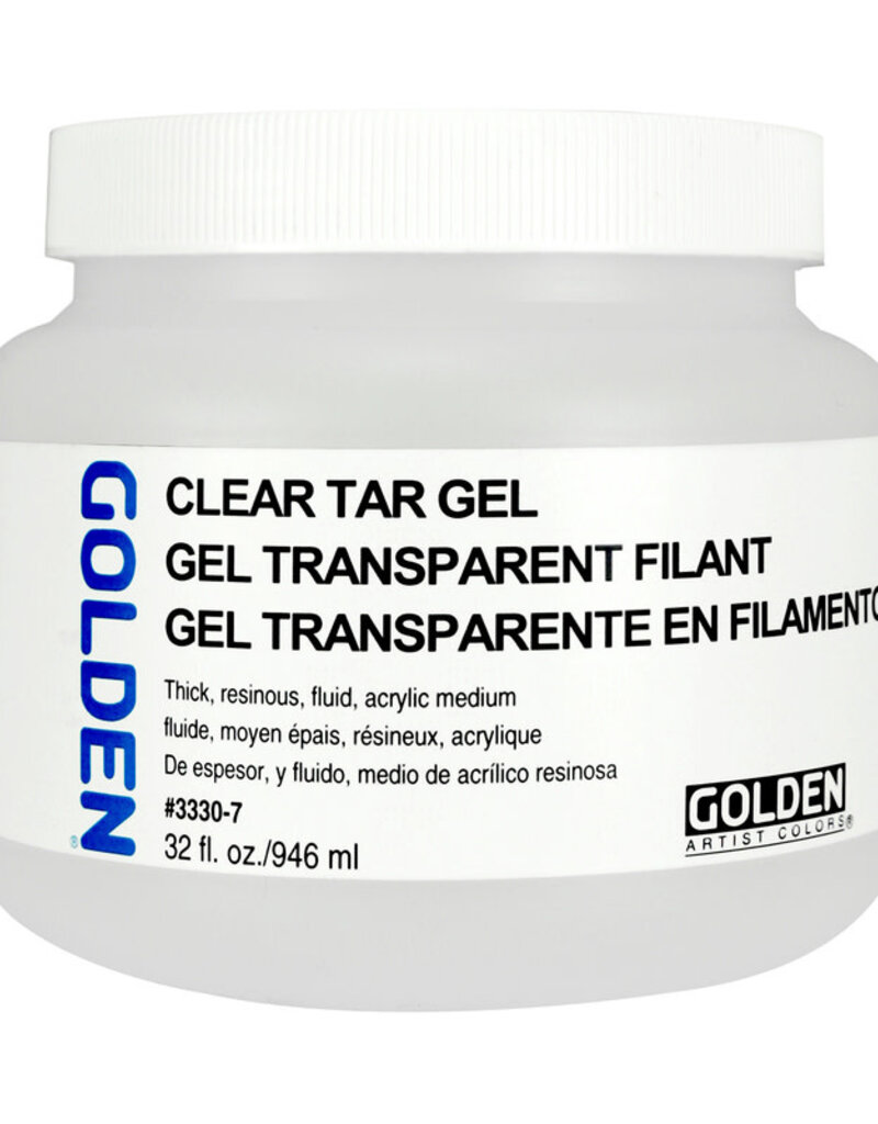 Golden Acrylic Gel Medium Clear Tar 32oz