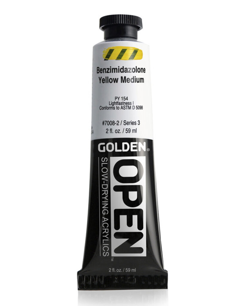 Golden OPEN Acrylic Paints (2oz) Benzimidazolone Yellow Medium