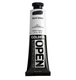 Golden OPEN Acrylic Paints (2oz) Burnt Umber
