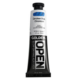 Golden OPEN Acrylic Paints (2oz) Cerulean Blue, Chromium