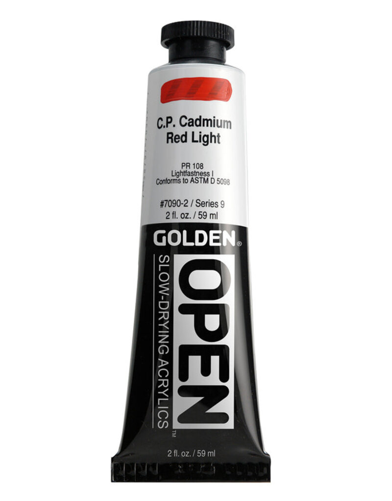 Golden OPEN Acrylic Paints (2oz) C.P. Cadmium Red Light