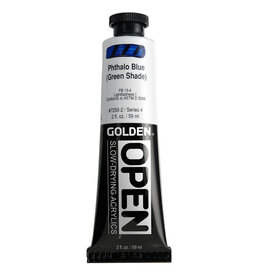 Golden OPEN Acrylic Paints (2oz) Phthalo Blue (Green Shade)