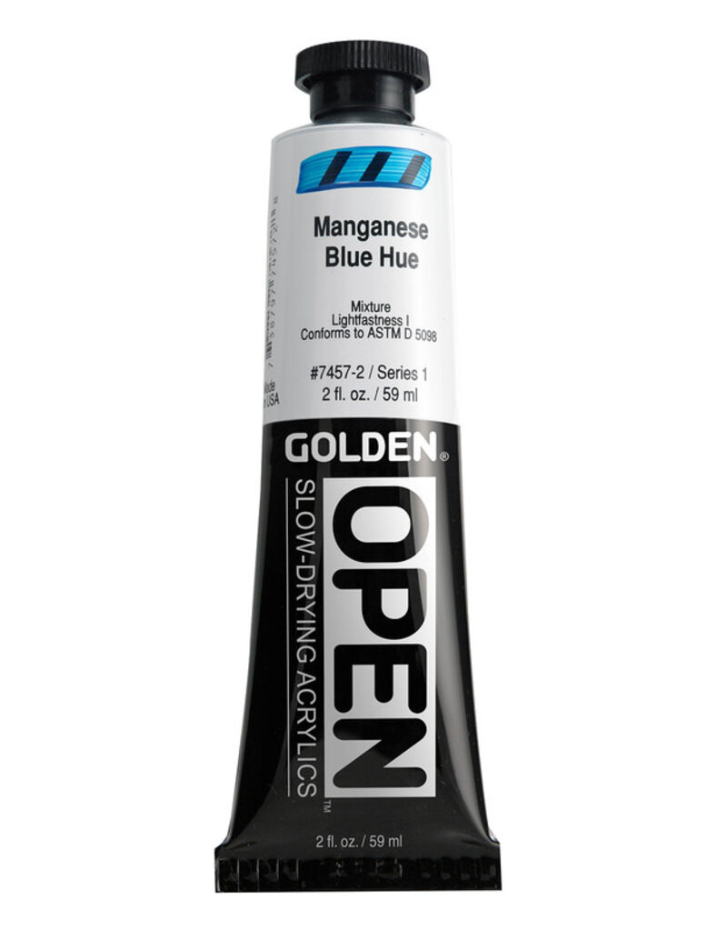 Golden OPEN Acrylic Paints (2oz) Manganese Blue Hue