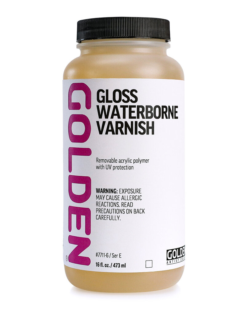 Golden Waterborne Varnish Gloss UVLS 16oz