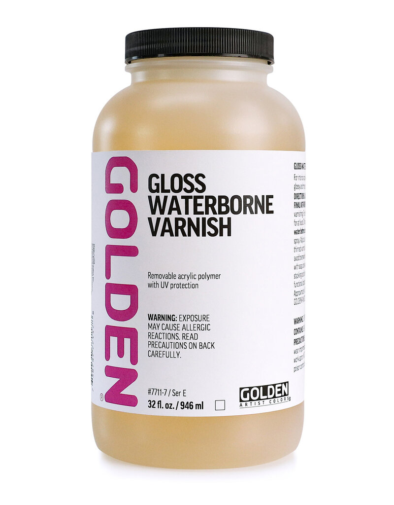 Golden Waterborne Varnish Gloss UVLS 32oz