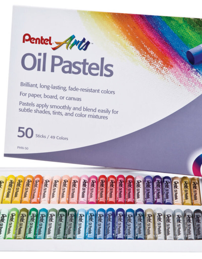 Pentel Arts Oil Pastel Set 50 Colors