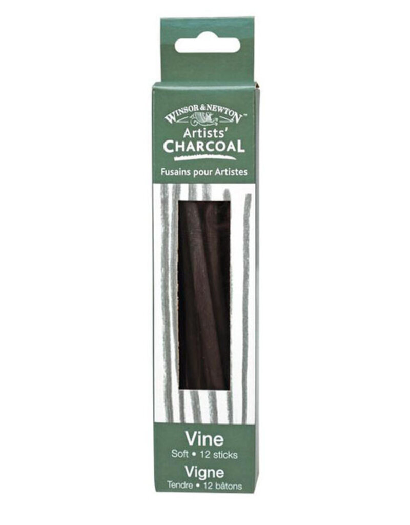 Winsor & Newton Artists' Vine Charcoal (12 sticks) Soft