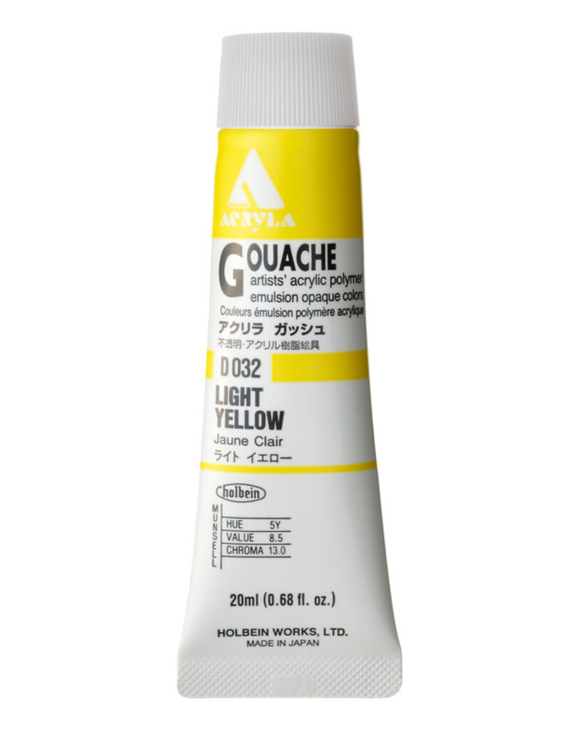 Acryla Gouache (20ml) Light Yellow
