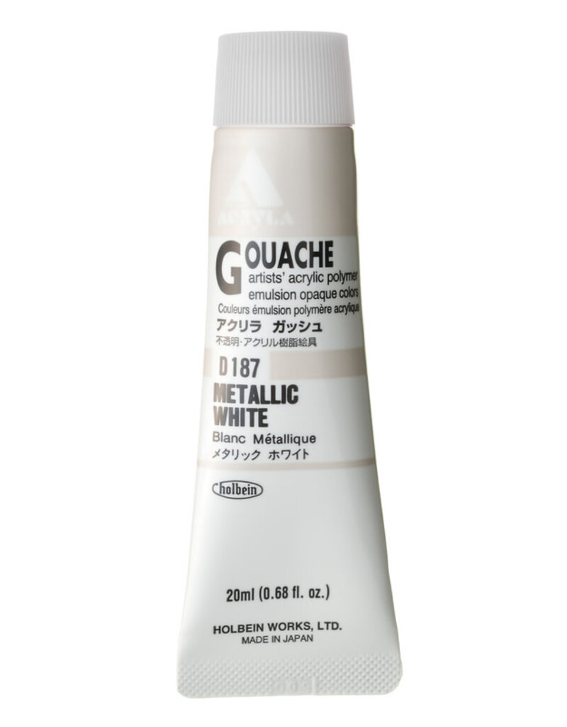 Acryla Gouache (20ml) Metallic White