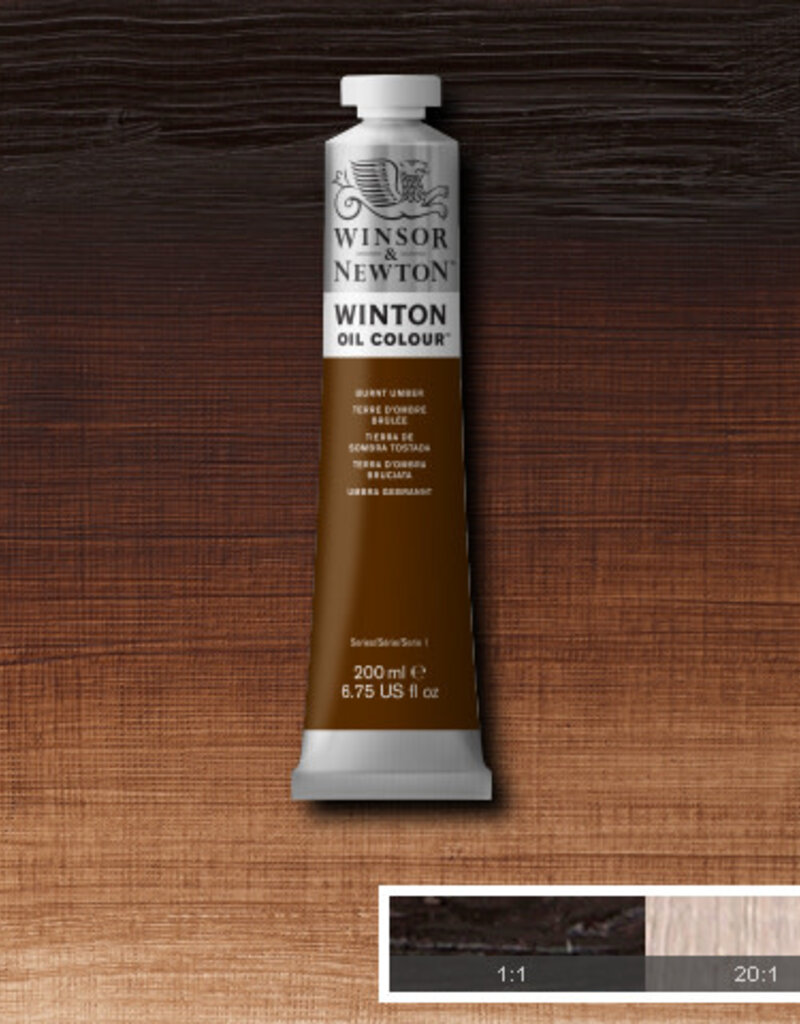 Winsor & Newton Winton Oil Colours (200ml) Burnt Umber