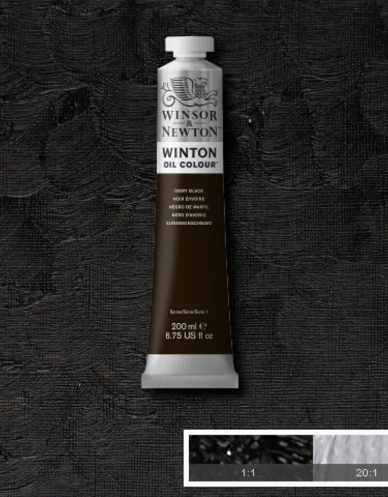 Winsor & Newton Winton Oil Colours (200ml) Ivory Black