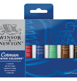 Winsor & Newton Cotman Watercolor Tube Set, 6-Colors