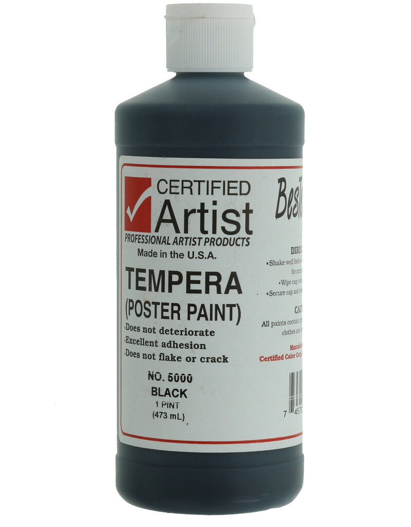 BesTemp Tempera Liquid Paint (16oz) Black