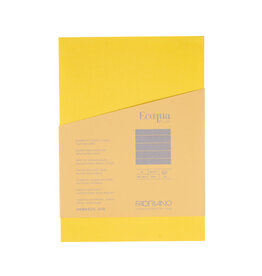 EcoQua Plus Glue-Bound Notebook- A5 (Small) Yellow Lined