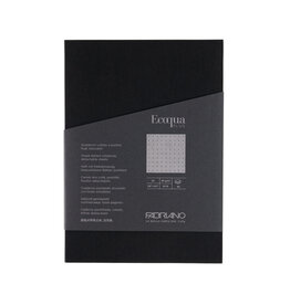 EcoQua Plus Glue-Bound Notebook- A5 (Small) Black Dotted