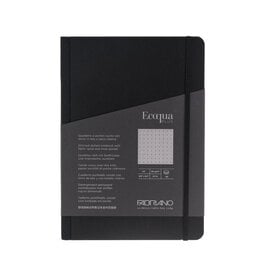 EcoQua Plus Fabric Notebook Black Dotted A5 (Small)