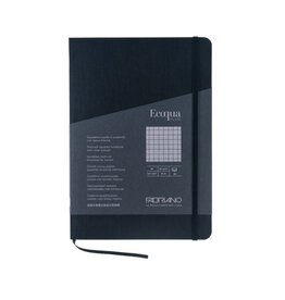EcoQua Plus Stitch-Bound Notebook Graph Black A5 (Small)