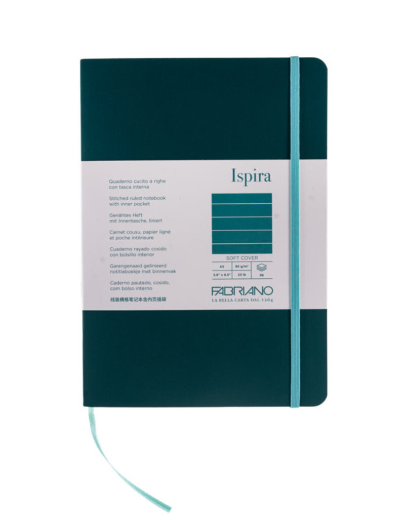 Fabriano Ispira Softcover Notebook (A5) Green Lined