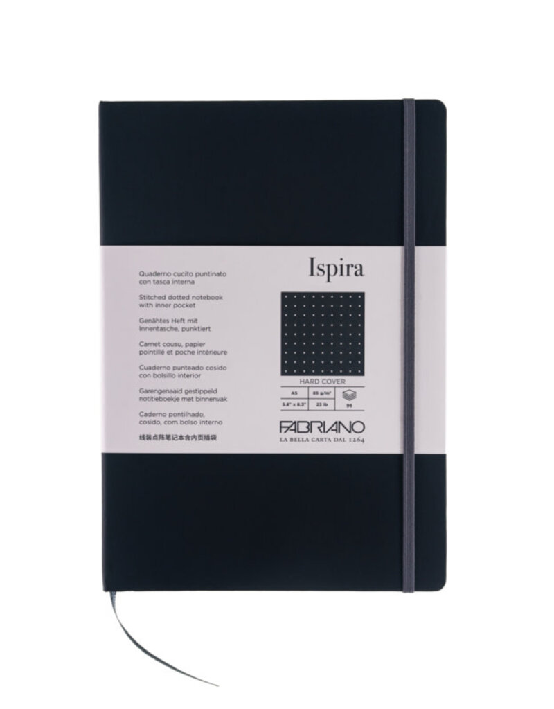 Ispira Hardcover Notebooks (A5) Black Dotted - Reddi-Arts