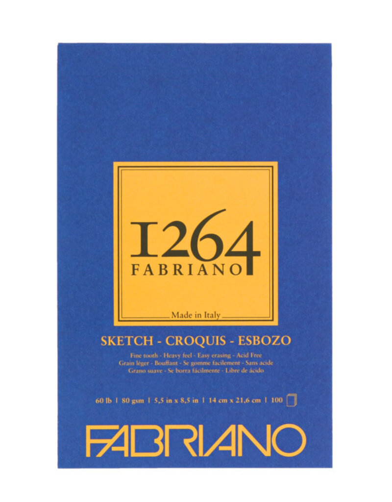 Fabriano 1264 Sketch Pad (100pg) Glue-bound 5.5x8.5"