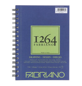 Fabriano 1264 Drawing Pads (Wire-Bound) 75lb 5.5x8.5" 50 Sheets