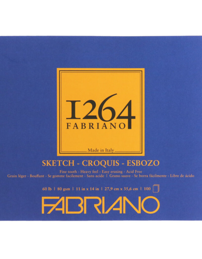 Fabriano 1264 Sketch Pad (100pg) Glue-bound 11x14"