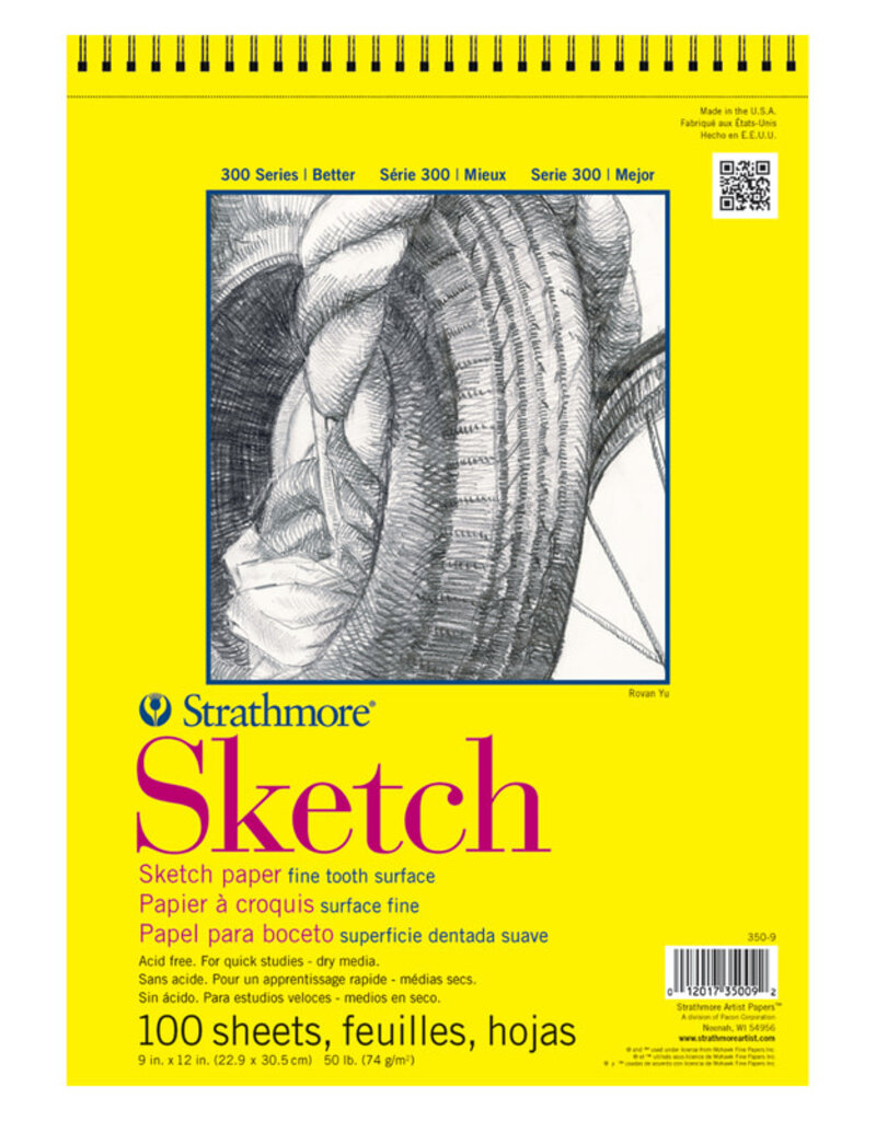Strathmore 300 Series Sketch Pad (Spiral Bound) 9x12"