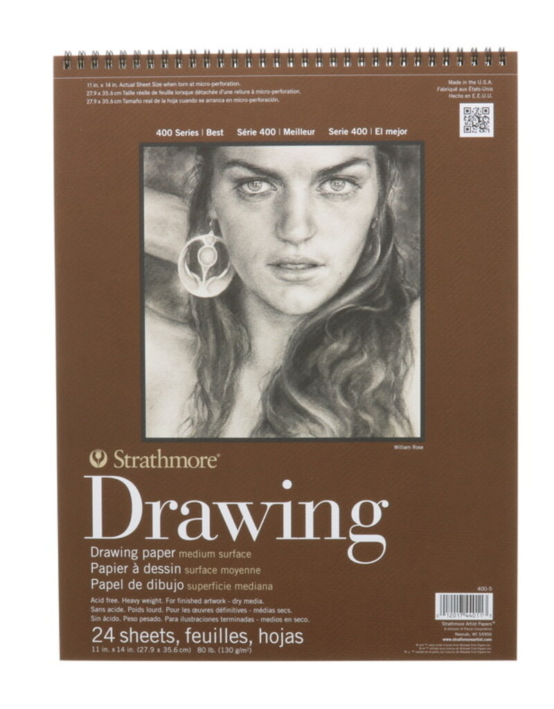 Strathmore 400 Series Drawing Pad (24 sheets) Medium Surface 11x14"