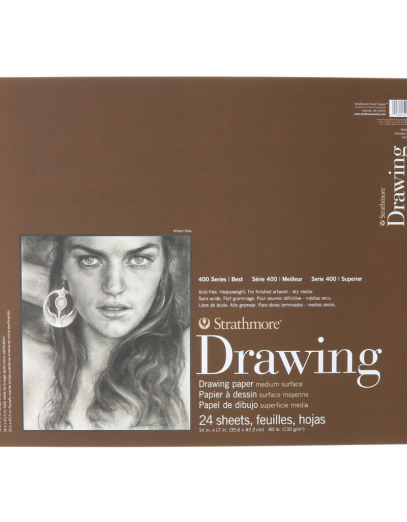 Strathmore 400 Series Drawing Pad (24 sheets) Medium Surface 14x17"