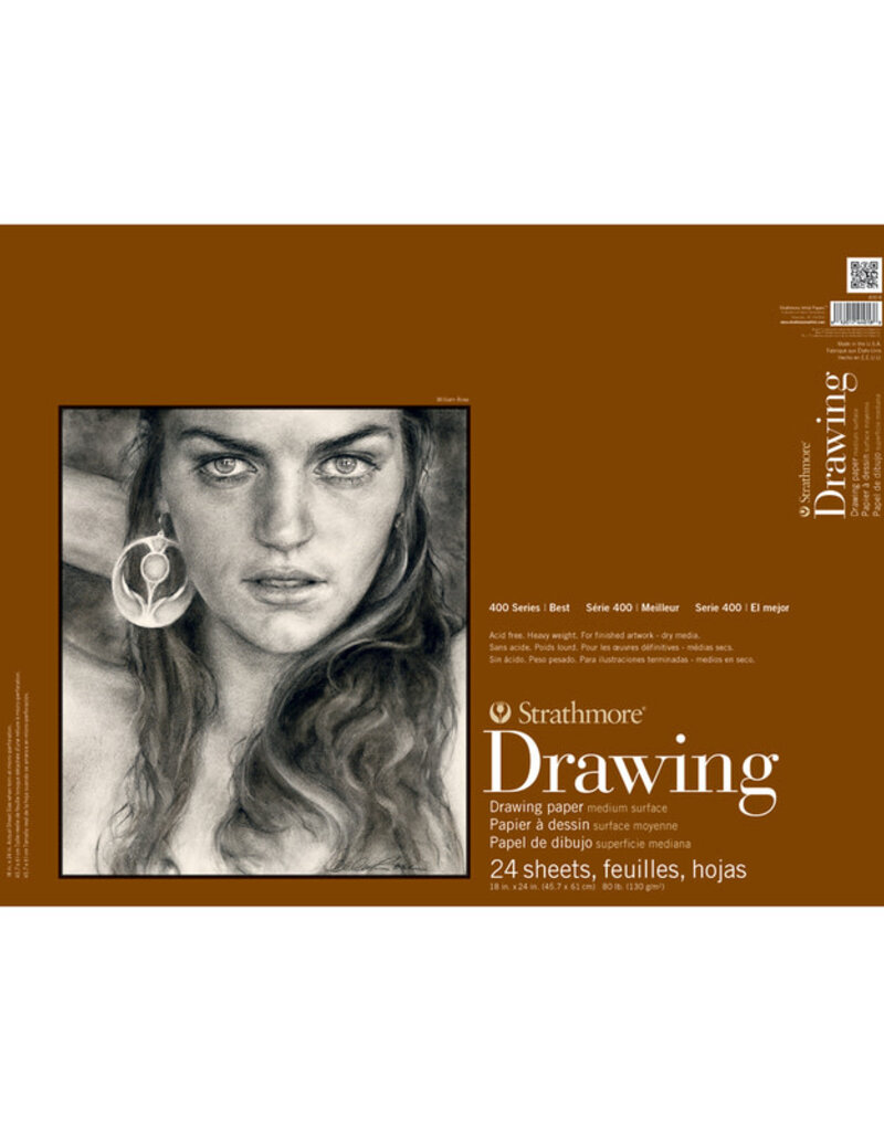 Strathmore 400 Series Drawing Pad (24 sheets) Medium Surface 18x24"
