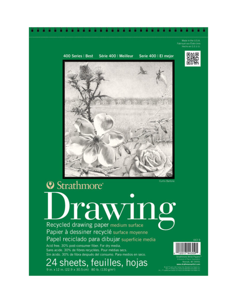 Strathmore 400 Series Drawing Pad (24 sheets) Recycled 9x12"