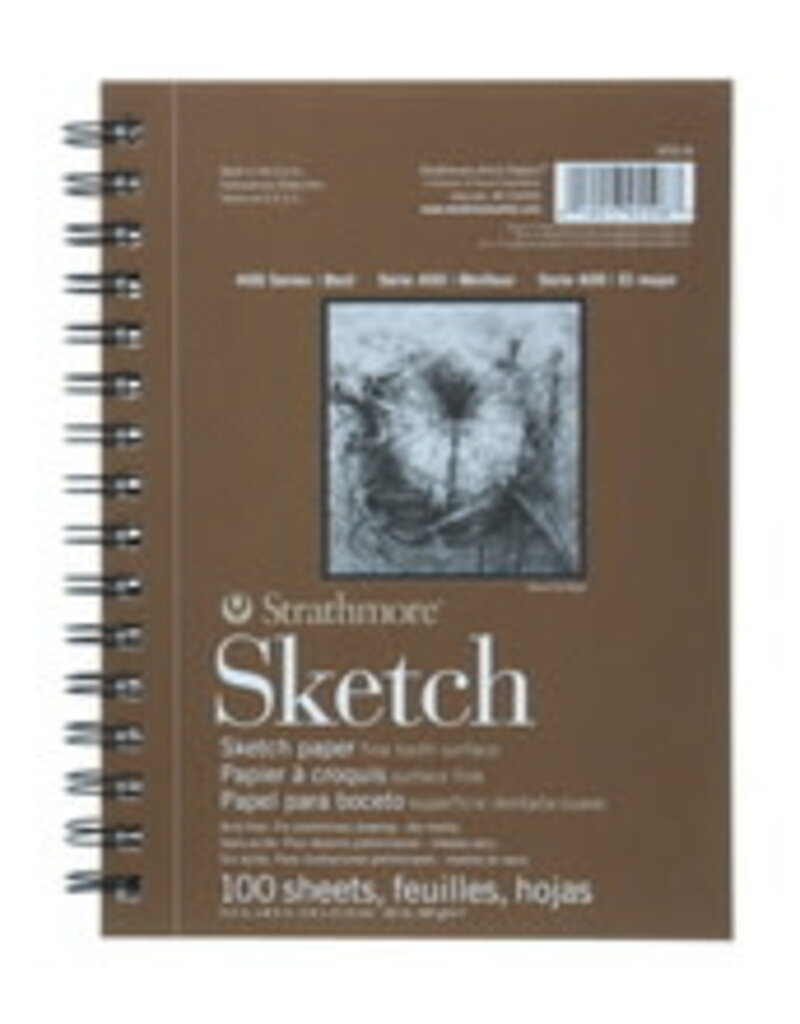 Strathmore 400 Series Sketch Pad Spiral 60lb 100 Shts 5.5"x8.5"