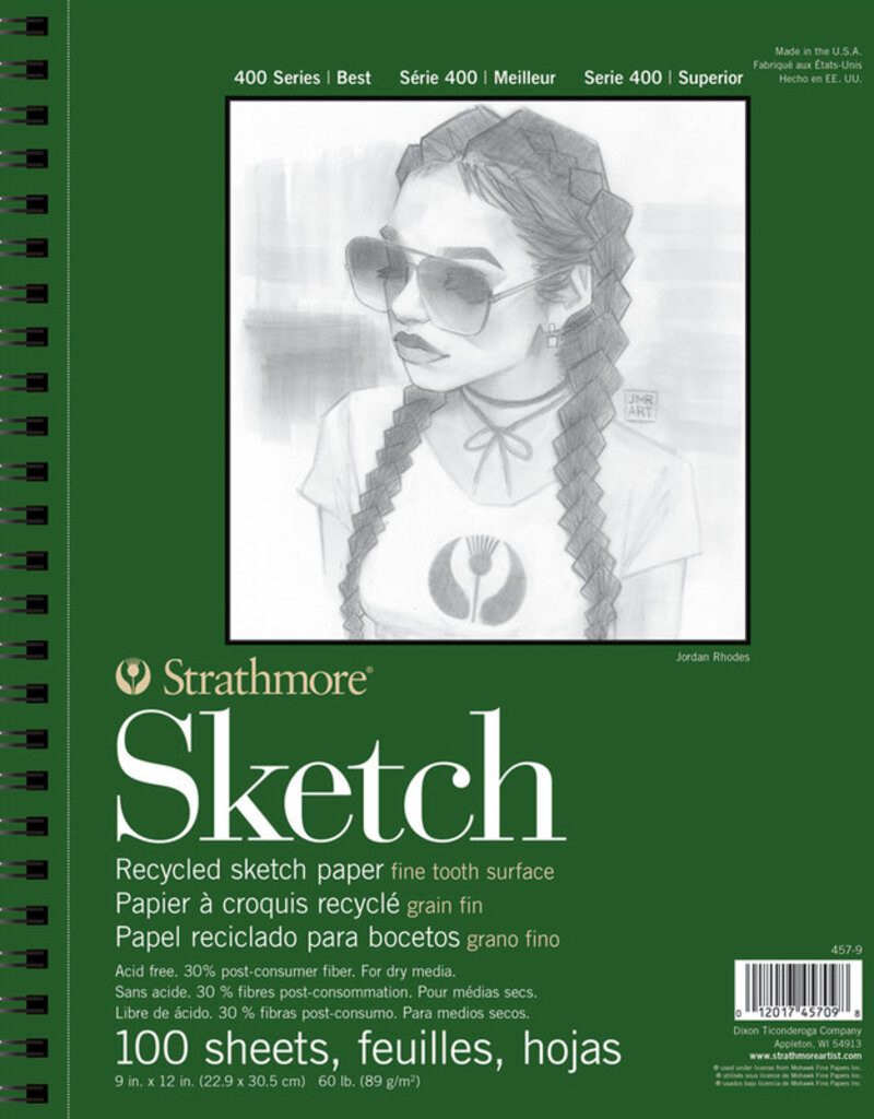 Strathmore 400 Series Recycled Sketchbooks Wirebound Sketch Pad 9x12"