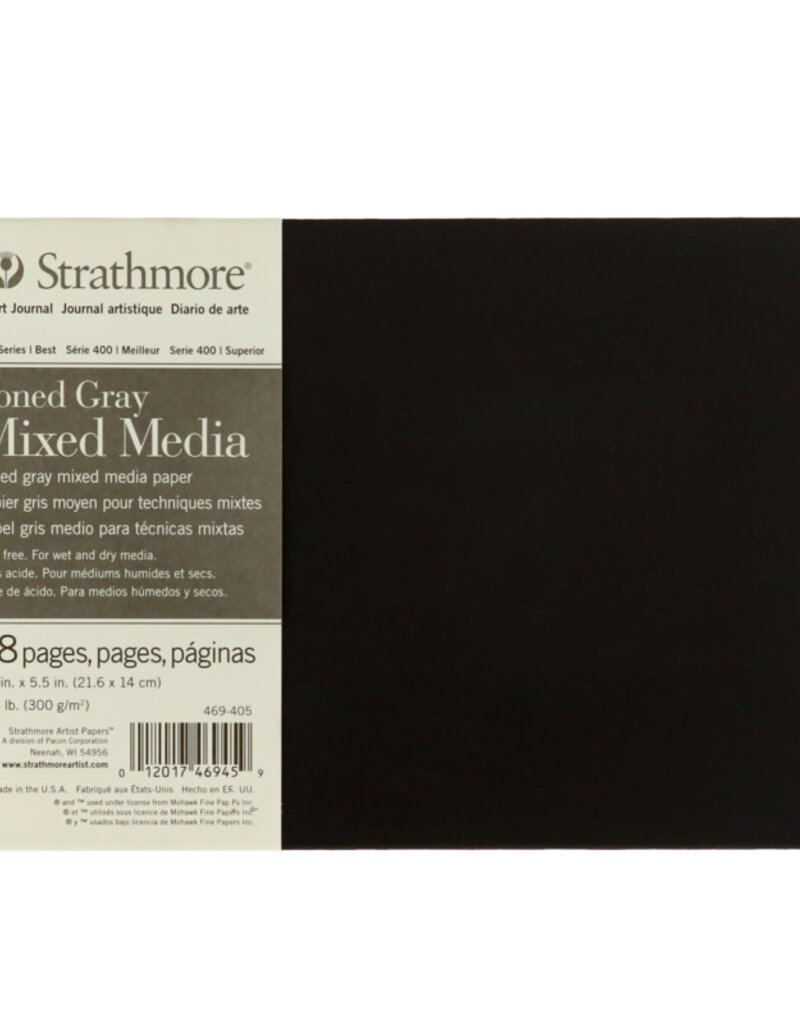Strathmore 400 Series Toned Paper Mixed Media Art Journals  Gray 8.5x5.5"