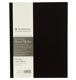 Strathmore 400 Series Toned Paper Mixed Media Art Journals  Gray 8.5x11"