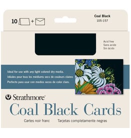 Strathmore Card Packs (10ct with envelopes) Artagain Coal Black