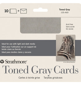 Strathmore Card Packs (10ct with envelopes) Toned Grey