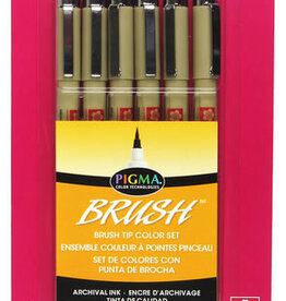 Pigma Brush Pen- 6 Pack Set