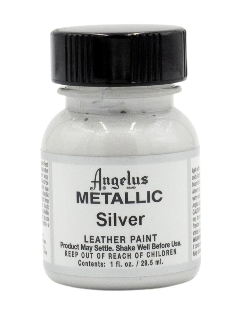 Angelus Metallic Acrylic Leather Paint (1oz) Silver