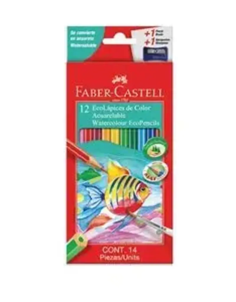 Faber Castell GRIP Watercolor EcoPencils Set, 12ct