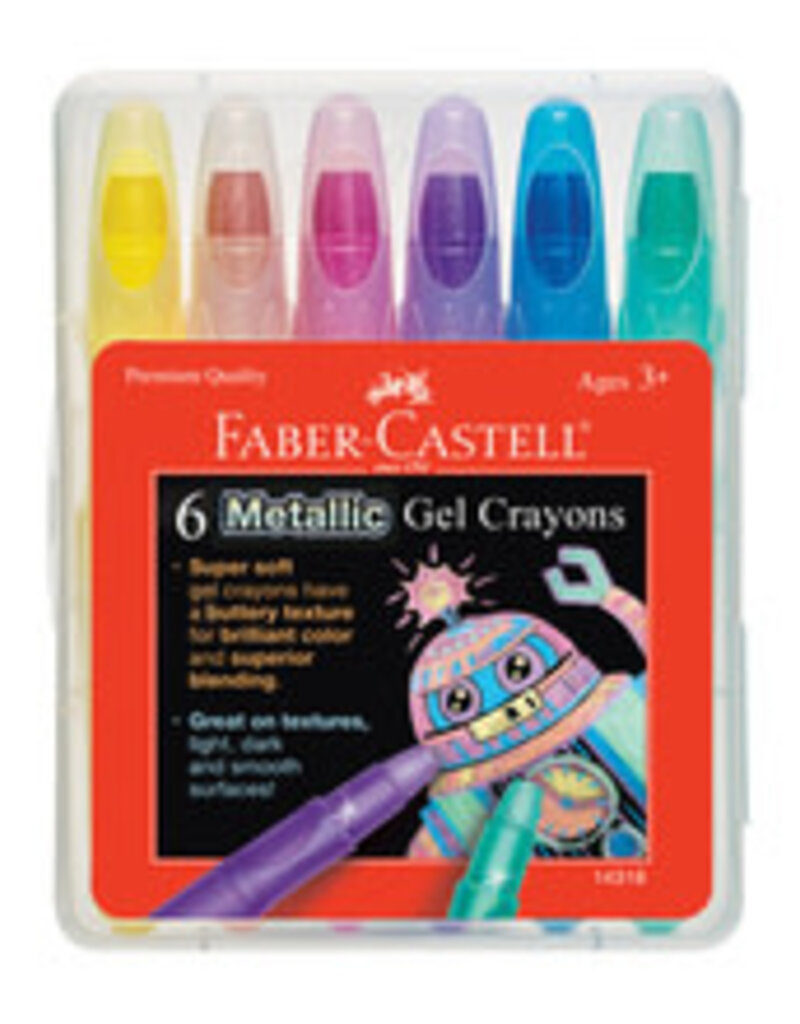 Faber Castell Gel Crayons Set, 6-Color Metallic